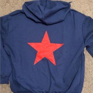 Navy hoodie with Red Star